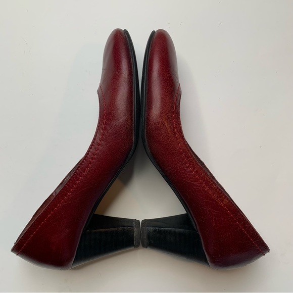 OLI QUATRE Spanish Leather Designer Dark Red Pumps Women’s Heels EU 36 / US 6 - Picture 3 of 10